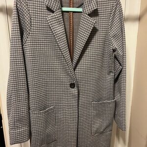 Philosophy Black and White Checkered Blazer